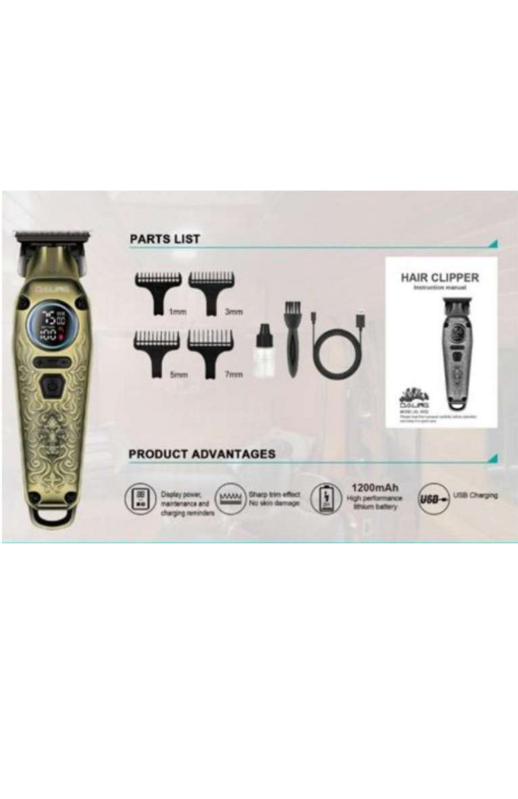DALING professional hair clipper Model DL-0032